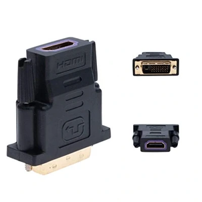 Image of HDMI to DVI Adapter (DVI D Dual Link 24+1) Female Male Adaptor with Gold Plated Connector 1080P Full HD Converter