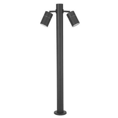 Image of Pixa Outdoor 2 Light Bollard Black, IP44