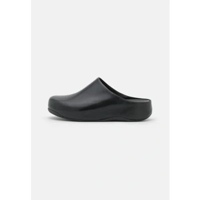 Image of Fitflop SHUV Mules, Women&#039;s, Size: 6.5, Black Leather
