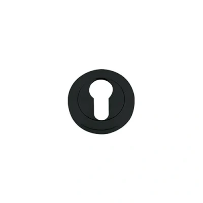 Image of Stanza Escutcheon Euro Profile (50mm Dia.) Black