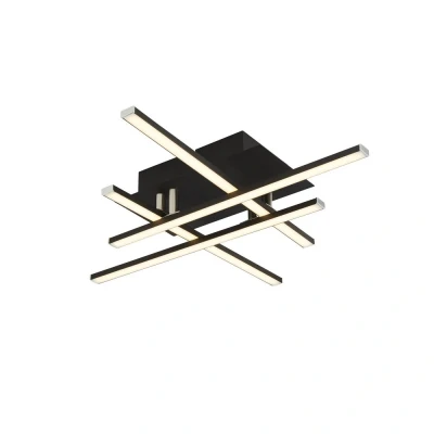 Image of Matrix Integrated Led Flush Fitting 4 Light Black