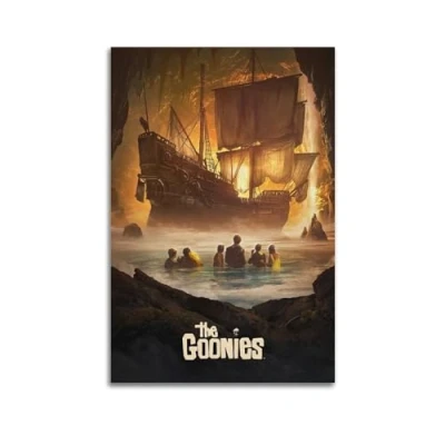 Image of The Goonies Movie Canvas Poster Room Decor for Bedroom Living Walls 24x36inch(60x90cm) Unframe Style