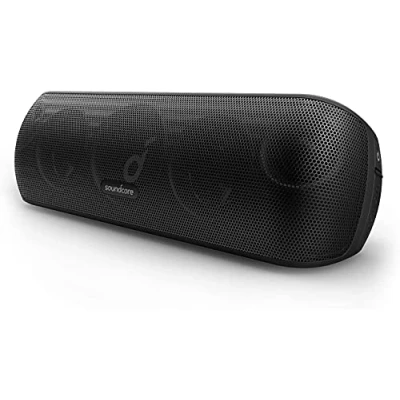 Image of Soundcore Motion+ Bluetooth Speaker, Hi Res 30W Audio, BassUp, Extended Bass and Treble, Wireless HIFI Portable Speaker with App, Customizable EQ,12 H Playtime, IPX7 Waterproof, USB C(Renewed)