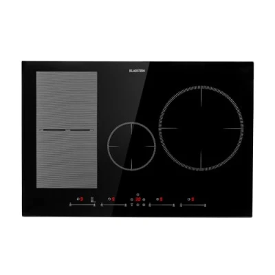 Image of Klarstein Induction Hob, 7500W Electric Hob Cooker, 4 Ring Pan Built In Table Top Cookers w/ Hobs, Touch Control, Heater Cooktops, Hot Plates for Cooking