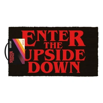Image of Pyramid International Stranger Things Door Mat (Enter the Upside Down Design) Coir Doormat, Outside and Inside 60cm x 33cm Official Merchandise