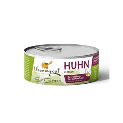 Image of I love my Cat NATURAL Food High Protein Healthy Balanced Carefully Selected Optimal Support for a Long and Vital Life Suitable All Ages Wet with Chicken 100 g