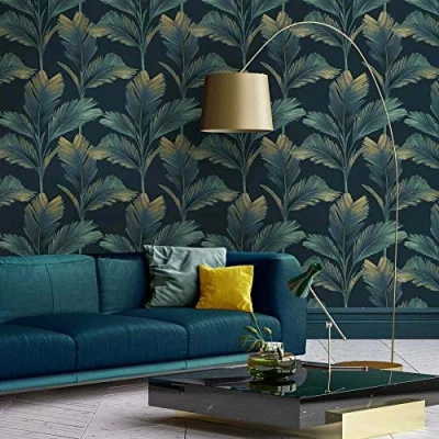 Image of Belgravia Wallpaper Kailani Dark Blue 59119 Full Roll