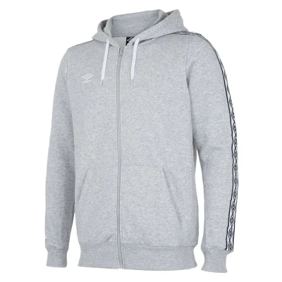 Image of UMBRO FW Taped Zip Hooded Jacket Men&#039;s Light Grey/Black, XL