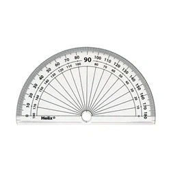 Image of Helix 10cm 180 Degree Protractor Clear (50 Pack)