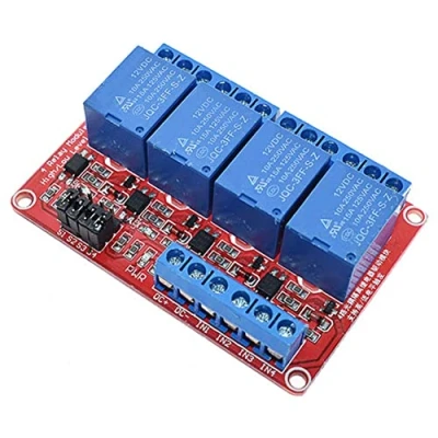 Image of PENGLIN Relay Module with Optocoupler High or Low Level Trigger Expansion Board (4 Channel 12V)