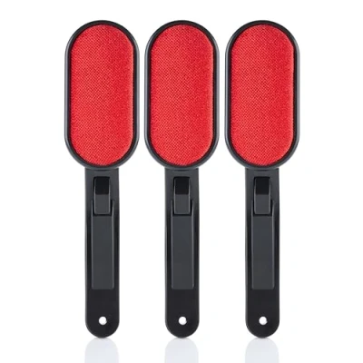 Image of Minky Velvet Lint &amp; Hair Removing Clothes Brush, Reusable Brush for and Furniture, Pet Remover, Designed Left Right Handed Use (3)