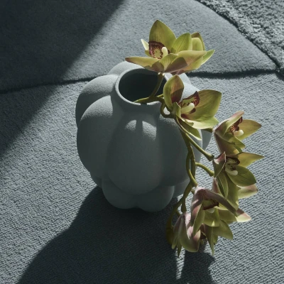 Image of AYTM Uva vase, ceramic, green, Ø 20 cm, grape shape
