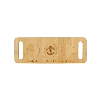 Image of FOCO Officially Licenced Manchester United FC Football Beer Shot Drinks Wooden Flight Paddle Serving Board