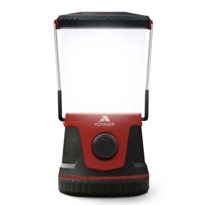 Image of Voyager LED Camping Lantern 1500 Lumen Light Lamp, Up to 40 Hours Battery (D Size), Perfect Emergency Survival Kit Gear, Tough, Sturdy, Suited for Night Time Trips, Hiking, Camp Maroon