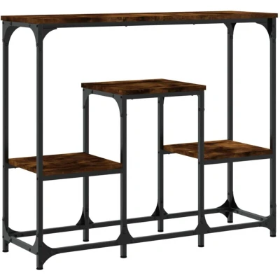 Image of vidaXL Console Table Smoked Oak 89.5x28x76 cm Engineered Wood