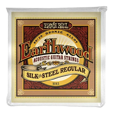 Image of Ernie Ball Earthwood Silk and Steel Regular 80/20 Bronze Acoustic Guitar Strings 13 56 Gauge