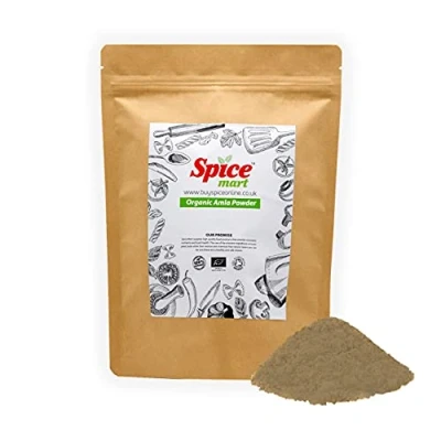 Image of Organic Amla Powder Indian Gooseberry Premium Quality Free P&amp;P Certified by Soil Association (50g)