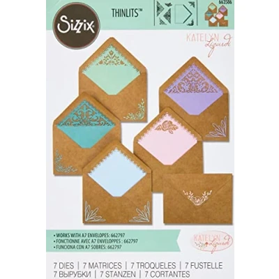 Image of Thinlits Die set 7PK Envelope Liners Intricate, Multi colour