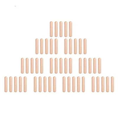 Image of Wooden Pins Round Stud Unthreaded Cylindrical for Drawer Cabinet M6 x 30/40/50 mm (M6 40)