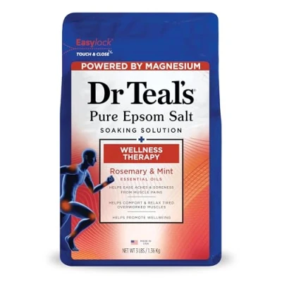 Image of Dr Teal&#039;s Epsom Salts Wellness Therapy (Rosemary &amp; Mint) 3Lb 1.36Kg
