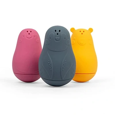 Image of Bigjigs Toys Bath Buddies 3 Piece Toddler Toys, Squirty Animals, Water Baby 4 Months, Sustainably Made