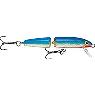 Image of Rapala Jointed Lure with Two No. 2 Hooks, 1.2 4.2 m Swimming Depth, 13 cm Size, Blue