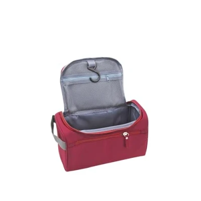 Image of ONEGenug Hanging Toiletry Bag for Men &amp; Women, Travel Wash Cosmetics Makeup Organizer Essentials with Handle Red
