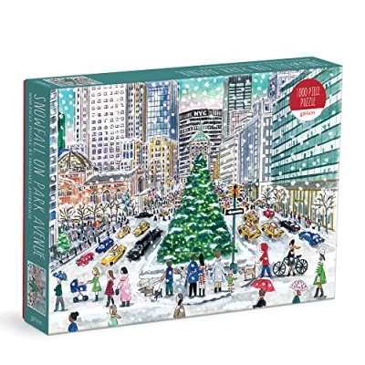 Image of Galison 9780735371989 Michael Storrings Snowfall on Park Avenue Jigsaw Puzzle, Multicoloured, 1000 Pieces