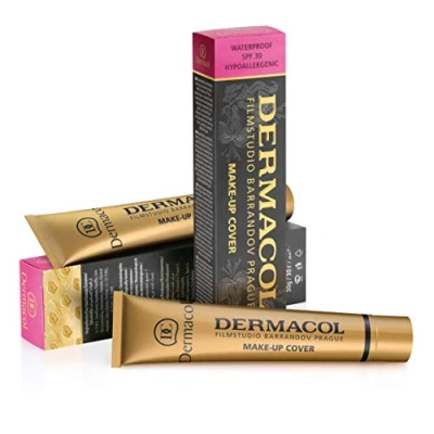 Image of Dermacol Full Coverage Foundation, Liquid Makeup Matte Foundation with SPF 30, Waterproof for Oily Skin, Acne, &amp; Under Eye Bags, Long Lasting Products, 30g Shade 225