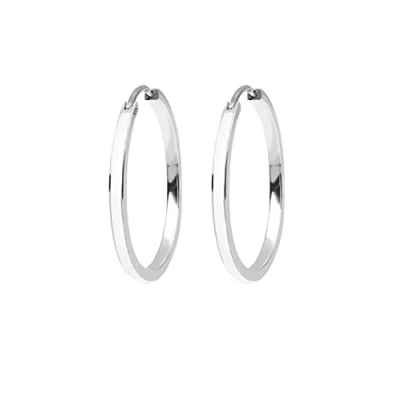 Image of Elli Earrings Glittery Hoops in 925 Sterling Silver