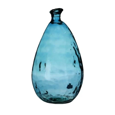 Image of NATURAL LIVING Lou Vase 12L Recycled Glass Sapphire Diameter 25 cm x Height 47