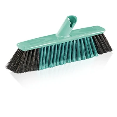 Image of Leifheit Wood Clean Broom Xtra 30 cm, Innovative X Cross Over Bristles Brush, Natural Hair for Gentle Brushing on Sensitive Floors, Connects to Click System Handles, Head Only