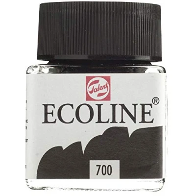 Image of TALENS Ecoline Liquid Watercolour Black 30ml Jar