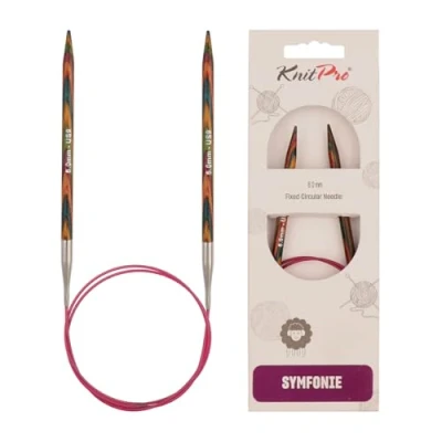 Image of KnitPro KP20394 50 cm x 6 mm Symfonie Fixed Circular Needles, Multi Color
