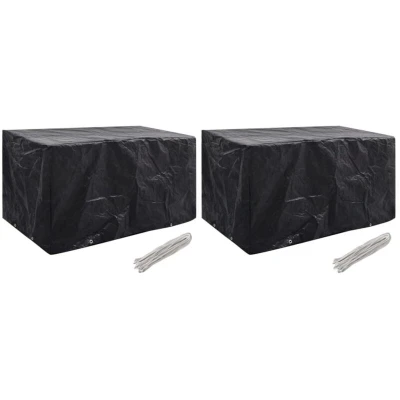 Image of vidaXL Garden Furniture Covers 2 pcs 8 Eyelets 180x70x90 cm