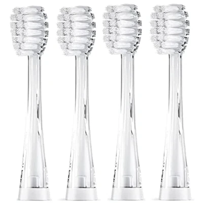 Image of Seago SG513 Baby Toddler Kids Electric Toothbrush Replacement Heads Compatible with YUNCHI K3 Children&#039;s (4 Small Brush Heads)