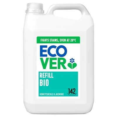 Image of Ecover Concentrated Bio, Laundry Detergent Refill, Washing Liquid, Honeysuckle &amp; Jasmine, 142 Washes, 5L
