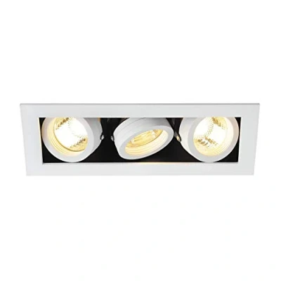 Image of SLV recessed KADUX 3 / spot, floodlight, Spotlight, Ceiling, Built in LED, Internal Lighting GU10 50W White, Aluminium, 50 W