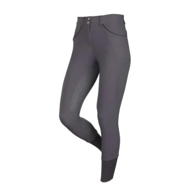 Image of LeMieux Freya Jodhpurs for Women Equestrian Riding Tights Full Seat Ladies Horseback Gear (Grey/UK 14)