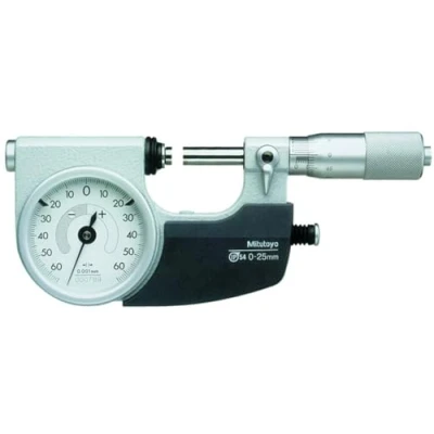 Image of Mitutoyo Indicating Micrometer with Button Right 0 25mm