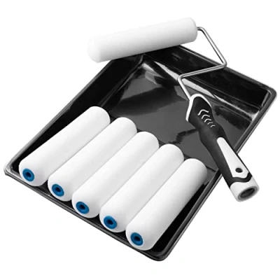 Image of Mister Rui Paint Roller Set, Foam Roller, 6 Inch High Density Used with All Paints, for Painting Projects of Flat Surfaces
