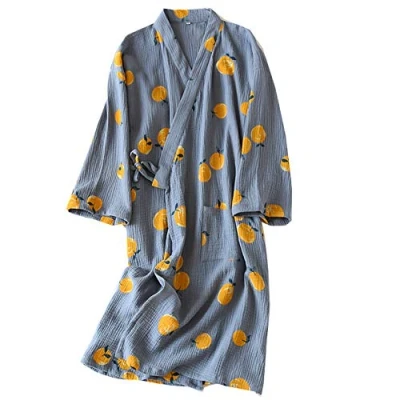 Image of Japanese Style Robes Kimono Pajamas for Women [Size L,Hibiscus A]