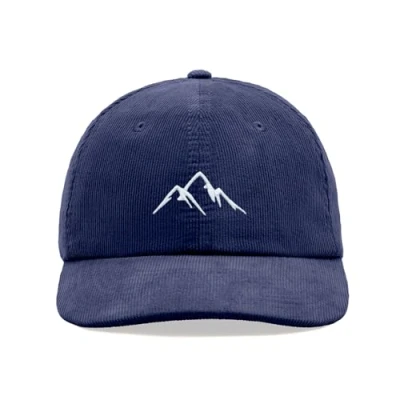 Image of Mountains Corduroy Baseball Cap Vintage Unisex Dad Hat Adjustable Hiking Oxford Navy