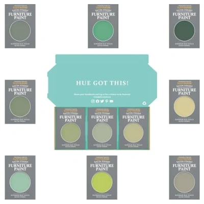 Image of Rust Oleum Furniture Paint in Satin Finish Rich Greens Tester Box