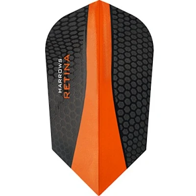 Image of Harrows Retina Dart Flights 100 Micron Extra Strong Slim 5 Sets (15) (Orange)