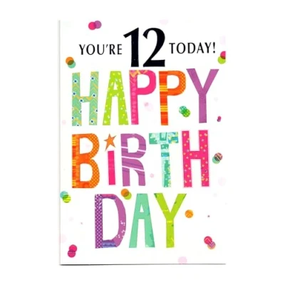 Image of Birthday card for Twelve (12) 12th Year Old Girl