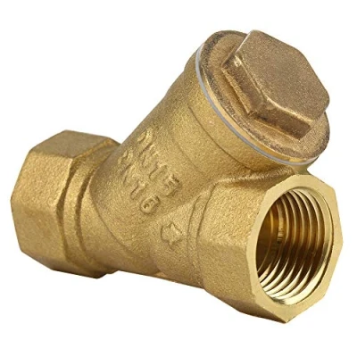 Image of Akozon Brass Strainer, 1/2&quot; BSPP Female Thread Y Shaped Strainer Filter Valve Connector for Water Oil Separation