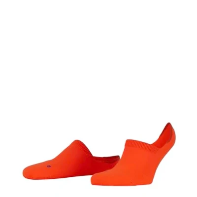 Image of FALKE Unisex Cool Kick Invisible U In Soft Breathable Quick Drying No Show Plain 1 Pair Liner Socks, Orange Ray 8061, 4 5