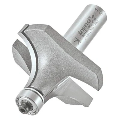 Image of Trend Professional Bearing Guided Ovolo Router Cutter, 19mm Radius, 1/2 Inch Shank, 51mm Cut Diameter &amp; 25mm Length, Two Bearings, Tungsten Carbide Tipped, 46/17X1/2TC