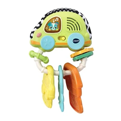 Image of VTech 557403 Touch &amp; Feel Sensory Keys Teething Toy for Babies with Sound Music Great Motor Development Suitable Ages 3 18 Months, English Version